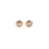 Cartier Pink Gold Diamond Earrings Extra Small Earrings